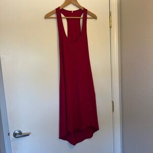 LULULEMON Rejuvenate Raspberry Racerback Tank Dress Athleisure Mini Size M